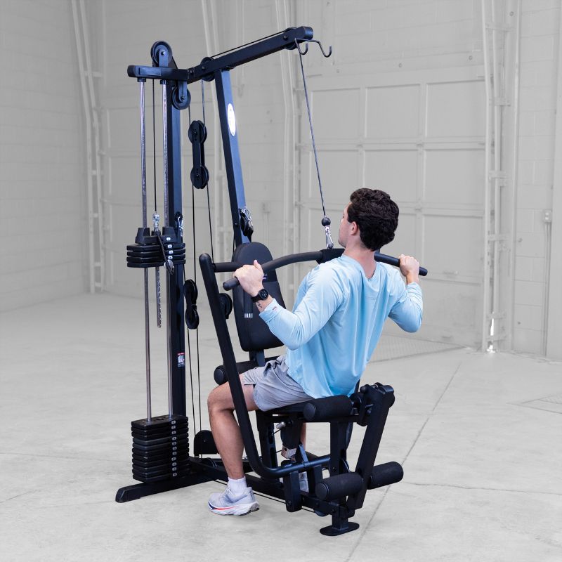Workout using Body-Solid G1B Multi-Station Gym 6