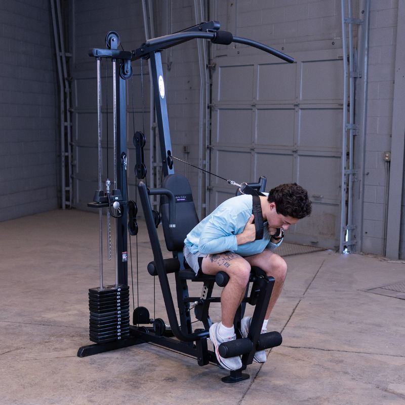 Workout using Body-Solid G1B Multi-Station Gym 9