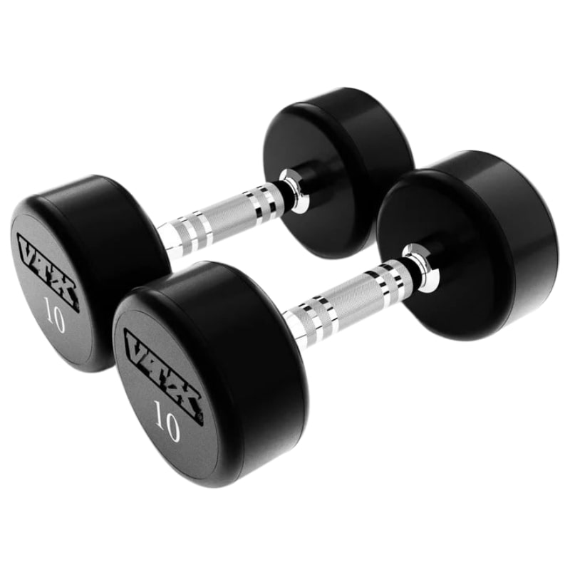 VTX XD-U Urethane Round Head Dumbbell in 10 lbs set side view