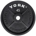 YORK 2″ Cast Iron Olympic Plates - Blac 45 lb olympic plates Single