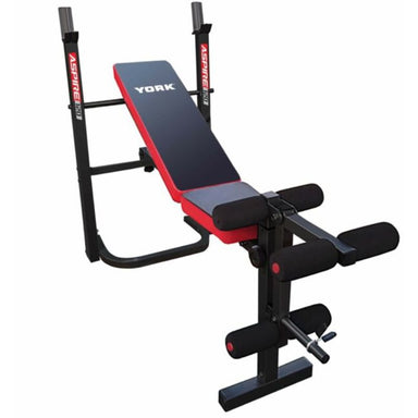 YORK Aspire 120 Flat to Incline_Folding Bench with Leg Curl - 43120 Front View