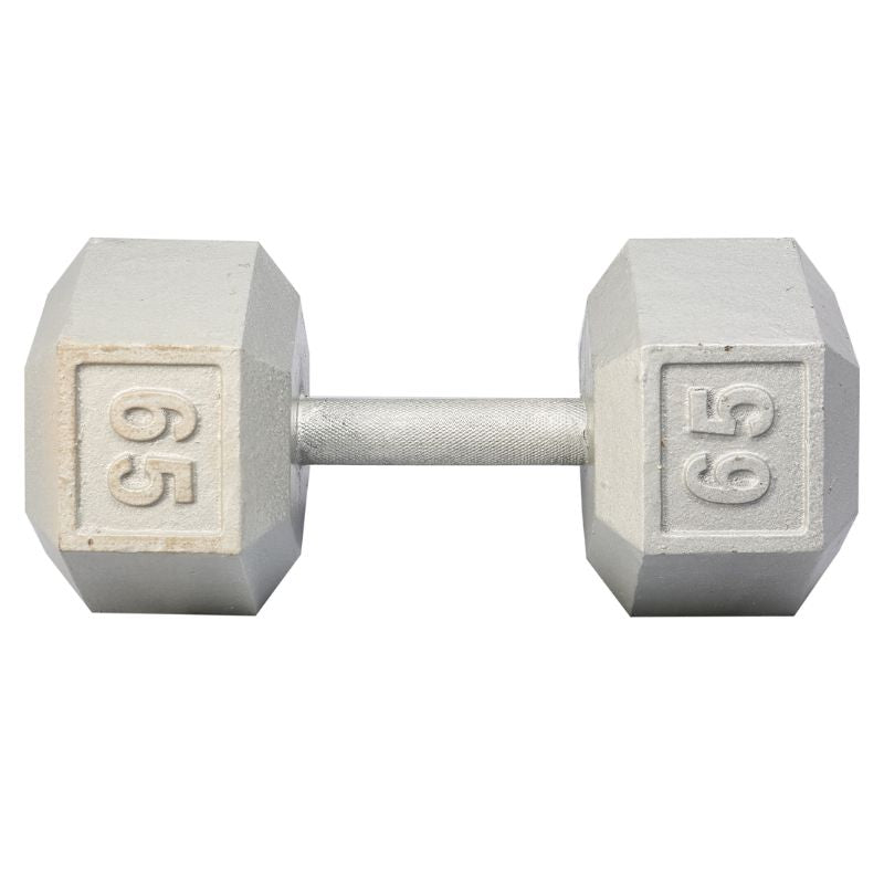 YORK Barbell Cast Iron Hex Dumbbell Set 55-100 lb 65 lb Dumbbell