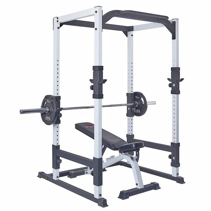 YORK Barbell FTS Power Cage - 48053 With Bench and Plates