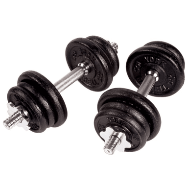 YORK Black Contour Cast Iron Adjustable. SL Dumbbell Set