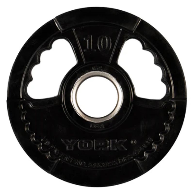 YORK G-2 Rubber Encased Olympic Plate & Barbell Set 10 lb Weight Plate Set