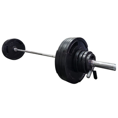 YORK G-2 Rubber Encased Olympic Plate & Barbell Set Main Display