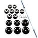YORK G-2 Rubber Encased Olympic Plate & Barbell Set