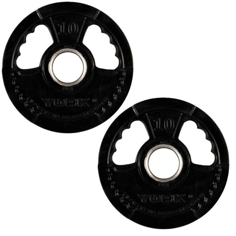 YORK G2 Rubber Encased Olympic Weight Plate 10 lb Weight Plates Pair