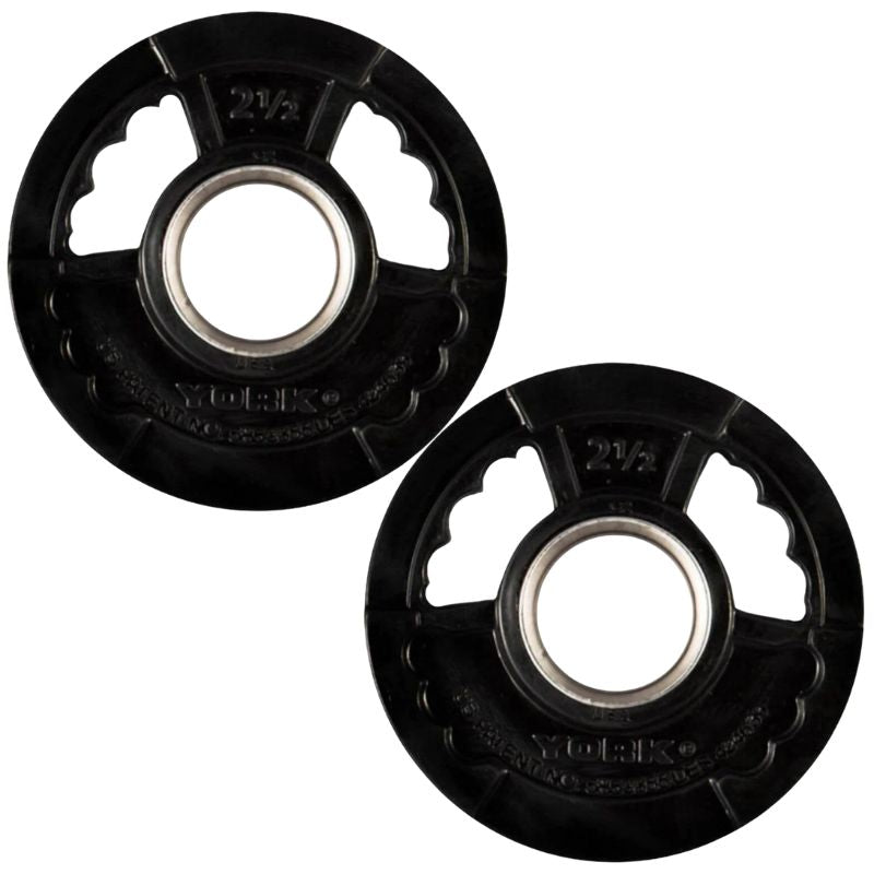 YORK G2 Rubber Encased Olympic Weight Plate 2.5 lb Weight Plate Pair
