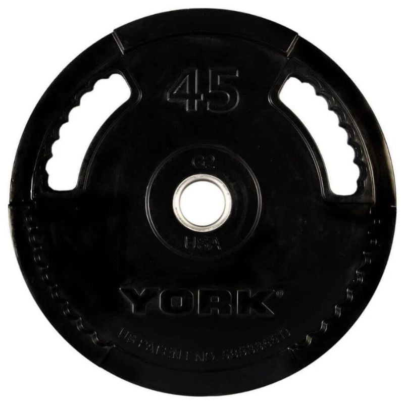 YORK G2 Rubber Encased Olympic Weight Plate 45 lb Weight Plate
