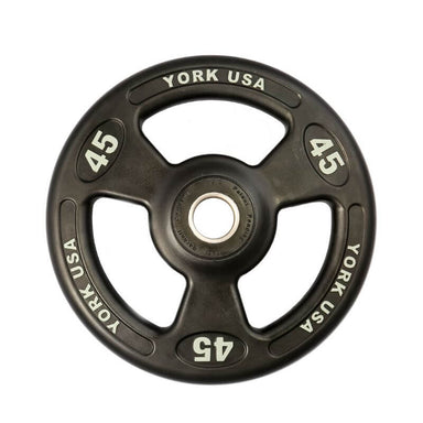 YORK ISO-Grip Urethane Plate - Black 45 lb