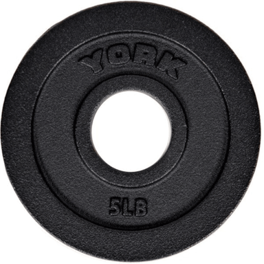 YORK International  Cast Iron Olympic Plate - Black 5 lb