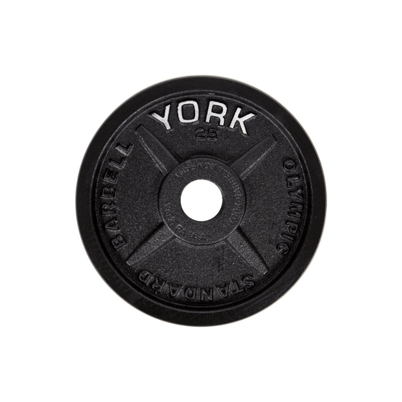 YORK Legacy Cast Iron Precision Milled Olympic Plate 25 lb