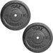 YORK  1_ Standard Contour Cast Iron Plate - Black 35 lb Weight Plate Pair