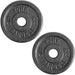 YORK  1_ Standard Contour Cast Iron Plate - Black 5 lb Weight Plate Pair