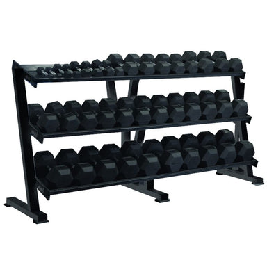 YORK Barbell 3 Tier Hex Dumbbell Rack - 69129 Main Display