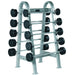 YORK Barbell ETS Fixed Straight And Curl Barbell Rack - 69051 with Fixed Straight Barbells