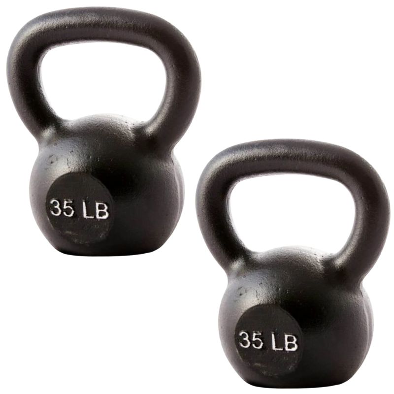 YORK Cast Iron Hercules Kettlebells 35 lb Kettlebell pair