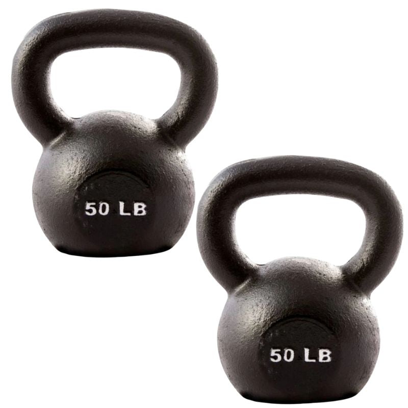 YORK Cast Iron Hercules Kettlebells 50 lb Kettlebell Pair