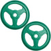 YORK Colored Bumper Grip Plates - Aluminum Milled Plate 10 lb bumper plates pair
