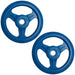 YORK Colored Bumper Grip Plates - Aluminum Milled Plate 35 lb bumper plates pair
