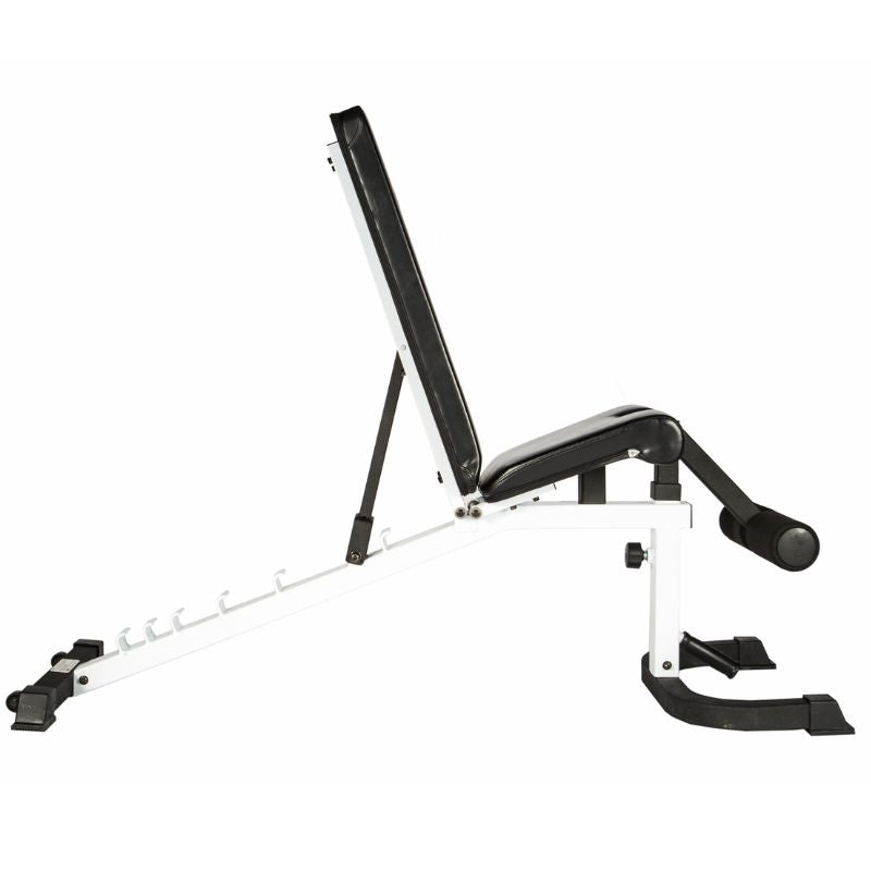 YORK FTS FID Adjustable Bench Press with Foot Hold-down - 48004 Side View 90 Degrees Bench Position