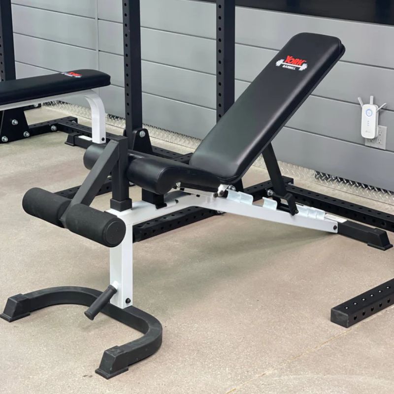 YORK FTS FID Adjustable Bench Press with Foot Hold-down - 48004 inside Gym