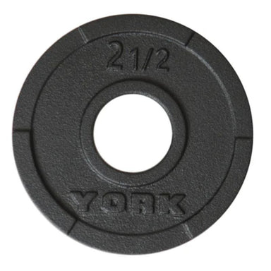 YORK G-2 Dual-Grip 300 lb Cast Iron Olympic Plate Set - 2898 2.5 lb Olympic Plate