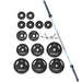 YORK G-2 Dual-Grip 300 lb Cast Iron Olympic Plate Set - 2898 Main Display