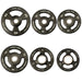 YORK _ISO-Grip_ Urethane Plate - Black - 2.5lb to 45 lb Weight Plate Set