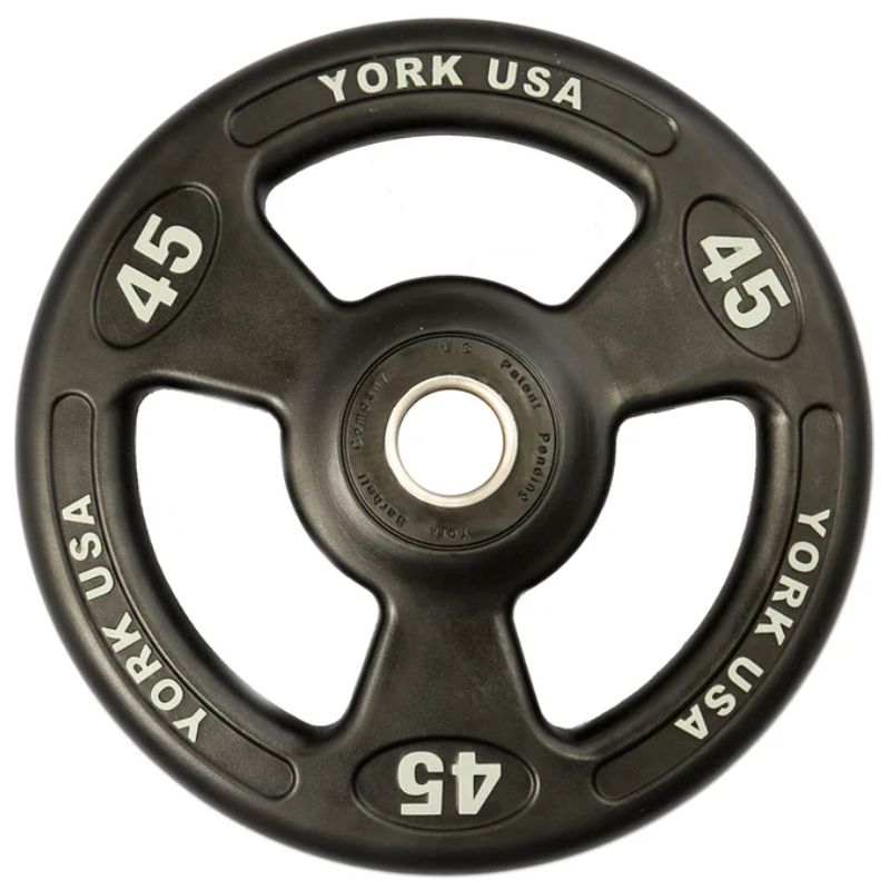 YORK _ISO-Grip_ Urethane Plate - Black 45 lb Weight Plate