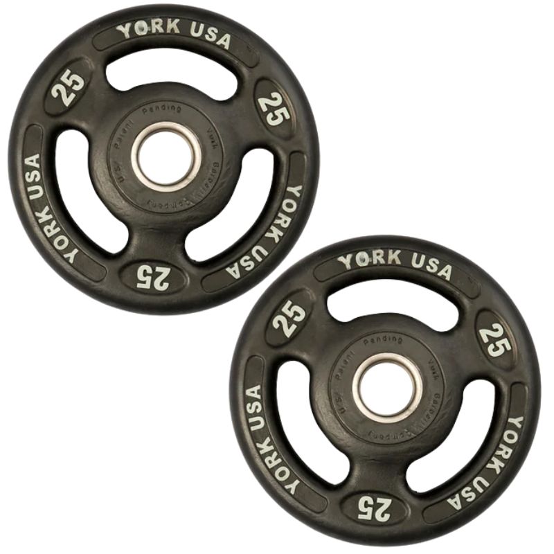 YORK _ISO-Grip_ Urethane Plate 25 lb Weight Plate Pair