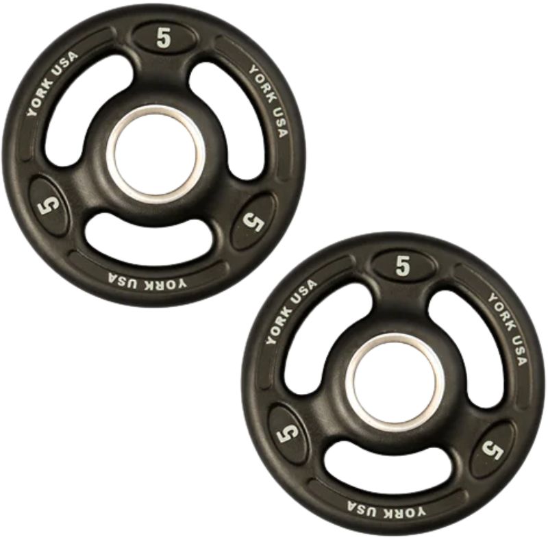 YORK _ISO-Grip_ Urethane Plate - Black 45 lb Weight Plate