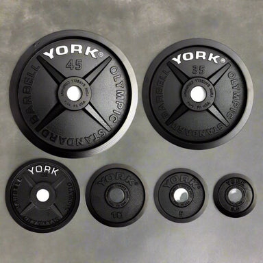 YORK Legacy" Cast Iron Precision Milled Olympic Plate Set