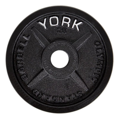 YORK Legacy" Cast Iron Precision Milled Olympic Plate 25 lb Single