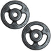 YORK _ISO-GRIP_ Steel Composite Olympic Grip Plate - Black 35 lb Weight Plate Pair