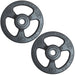 YORK _ISO-GRIP_ Steel Composite Olympic Grip Plate - Black 45 lb Weight Plate Pair