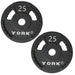 York 2″ G-2 Cast Iron Olympic Weight Plates 25 lb olympic plates pair