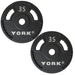York 2″ G-2 Cast Iron Olympic Weight Plates 35 lb olympic plates pair