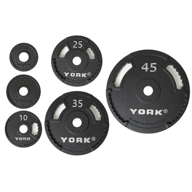 York 2″ G-2 Cast Iron Olympic Weight Plates Set