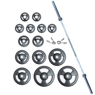 York 300lb Iso-Grip Rubber-Encased Steel Olympic Plate Set