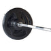 York 300lb Iso-Grip Rubber-Encased Steel Olympic Plate Set with 7 olympic bar