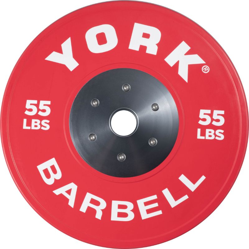 York Barbell Competition Barbell Bumper Plates 55 lbs