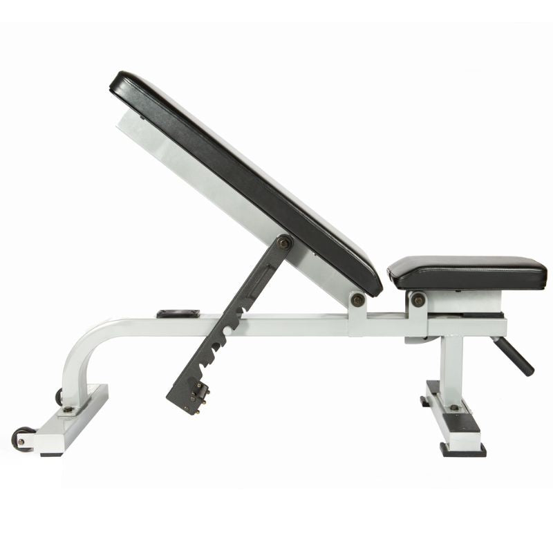 York Barbell STS Flat to Incline Bench Side View Inclined Bench  40 Degrees