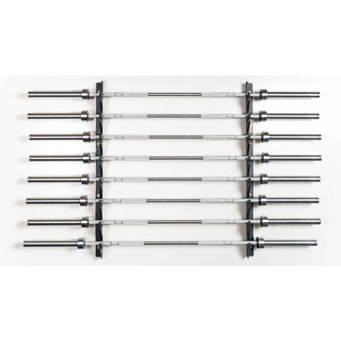 York Barbell Wall Mounted Horizontal Bar Holder - 69146 with Bars