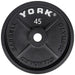 York Deep Dish Cast Iron Olympic Weight Plate Set _ 2899 45 lb Olympic Plate