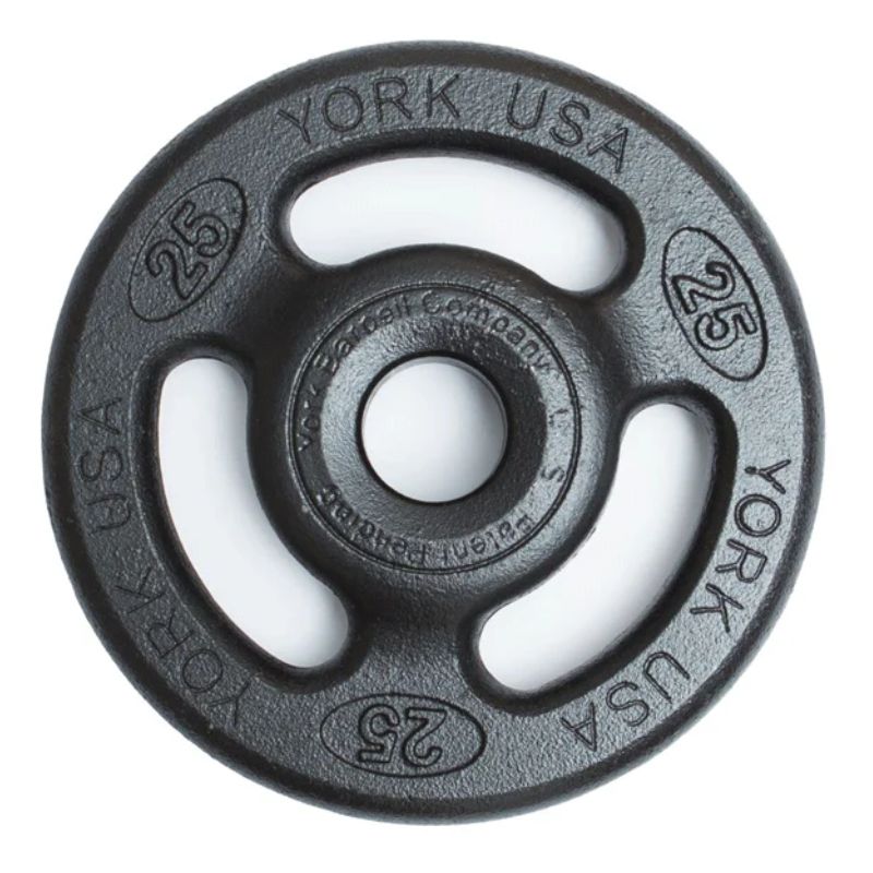 York Iso-Grip Steel 300 lb Olympic Plate Set _ 29017 25 lb olympic plate