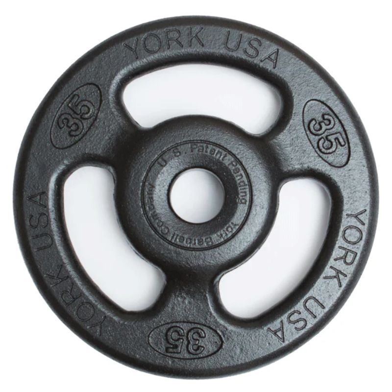 York Iso-Grip Steel 300 lb Olympic Plate Set _ 29017 35 lb olympic plate