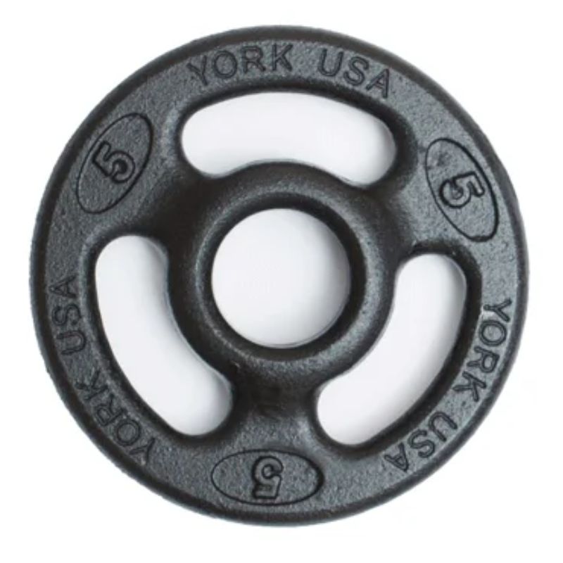 York Iso-Grip Steel 300 lb Olympic Plate Set _ 29017 5 lb olympic plate