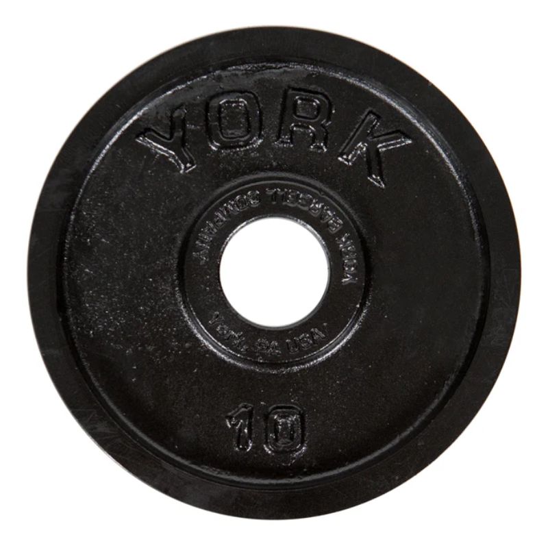 York Legacy Cast Iron Precision Milled Olympic Plate Set - 300 lb _ 29037 10 lb olympic plate